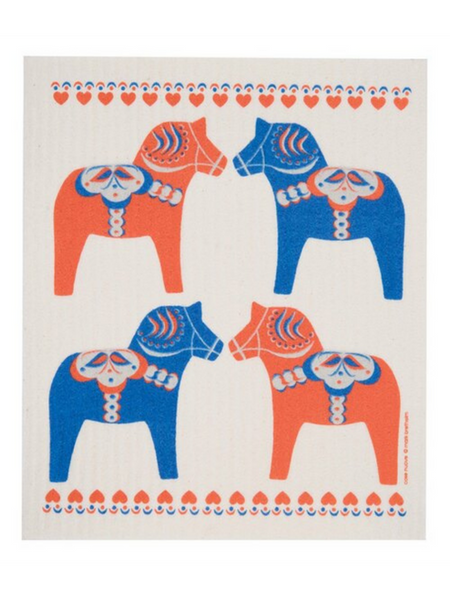 Dala Love - Swedish Dishcloth