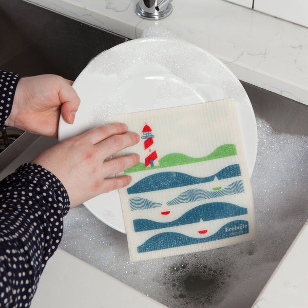 Lighthouse - Swedish Dishcloth