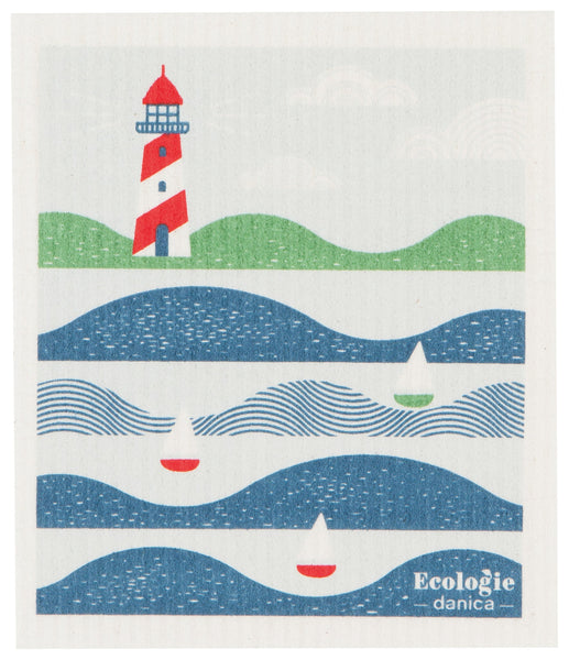 Lighthouse - Swedish Dishcloth