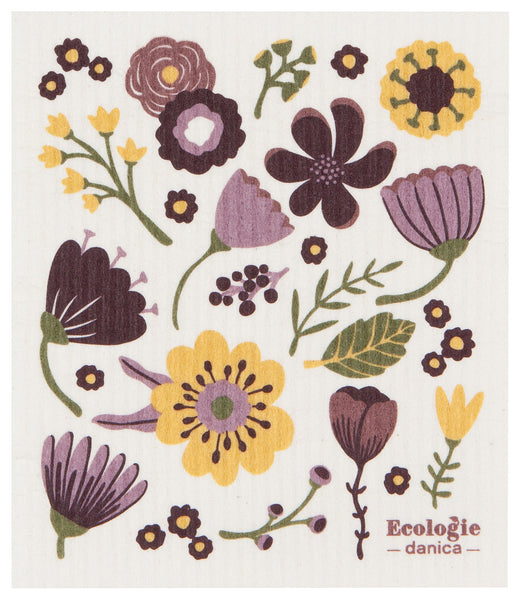 Purple Flora - Swedish Dishcloth