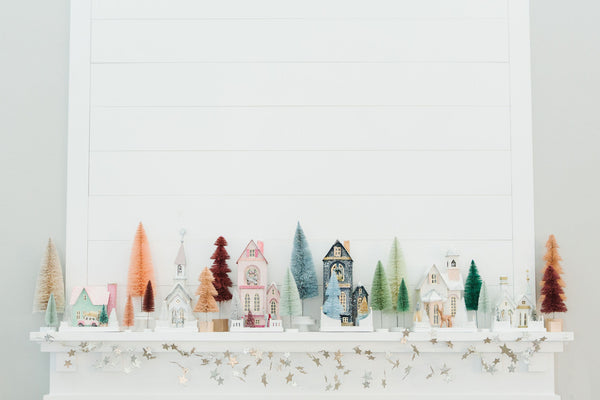 Silver Glitter Star Garland