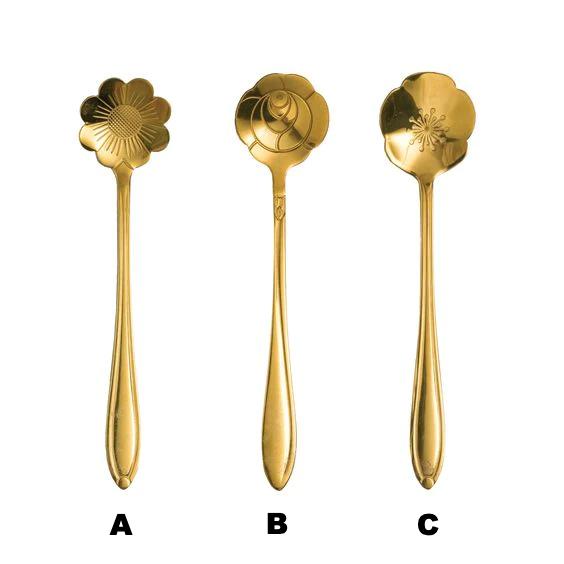 Stainless Steel Flower Shaped Spoon Set