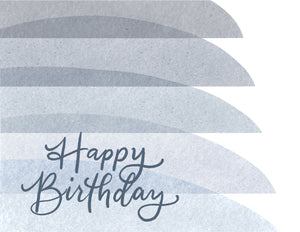 Happy Birthday Card (Blue) - Personalized
