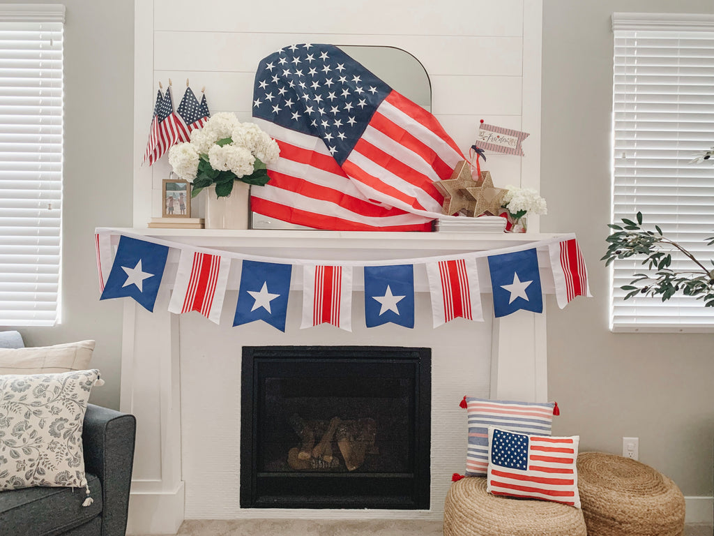 Create a Stunning 4th of July Home:  5 Steps to Build A Balanced & Festive Mantle