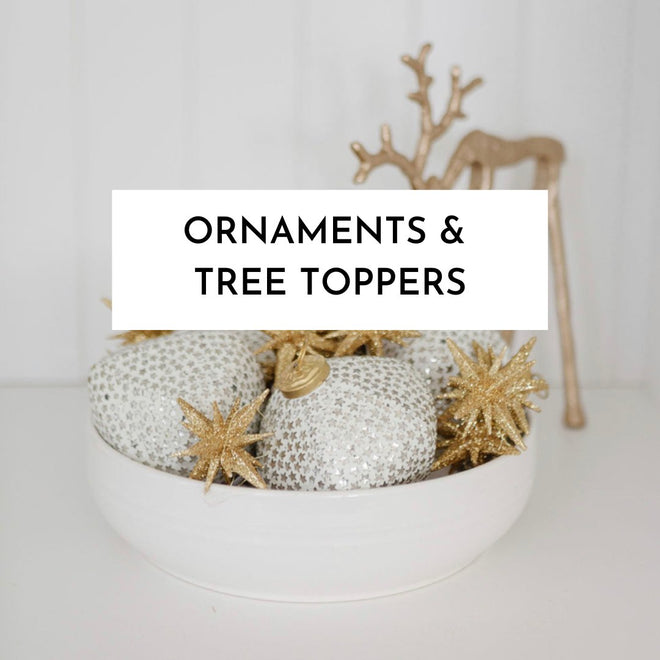 Holiday Ornaments + Tree Toppers