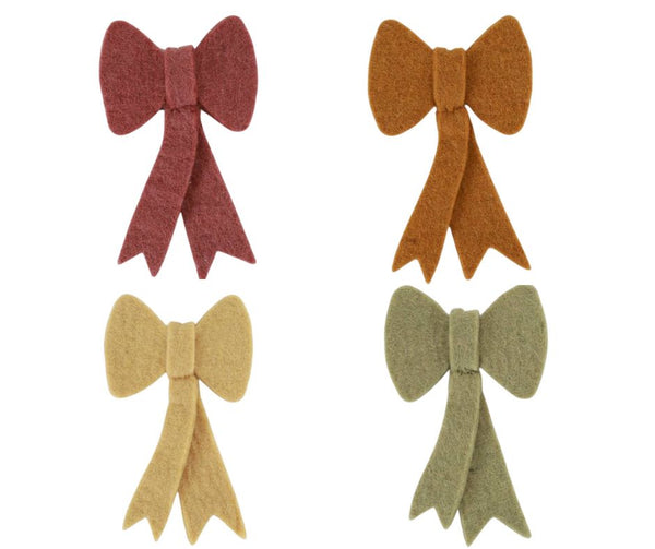 Handmade Felted Bow (4 Colors)