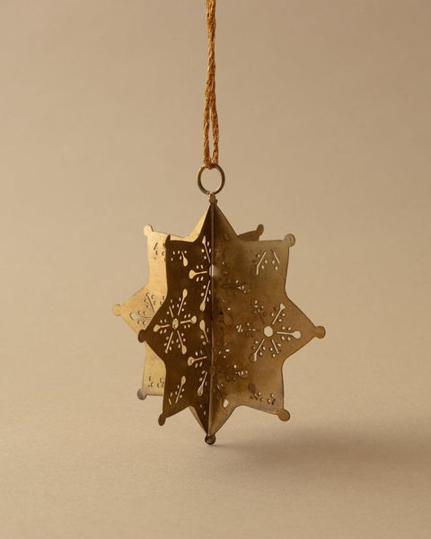 Antique Gold Snowflake Ornaments