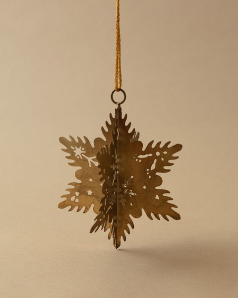Antique Gold Snowflake Ornaments
