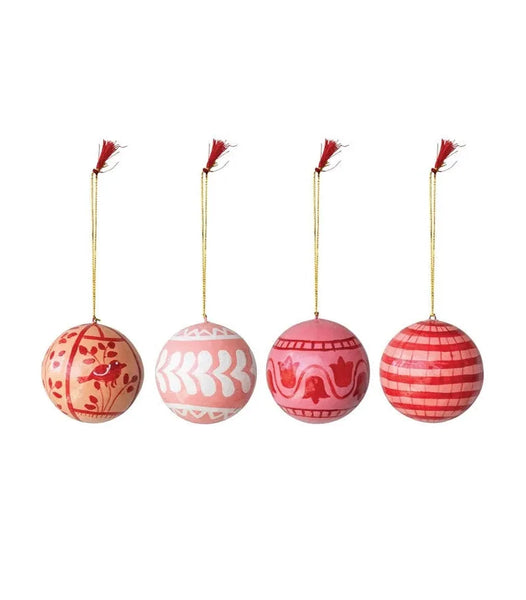 Hand Painted Paper Mache Ornaments