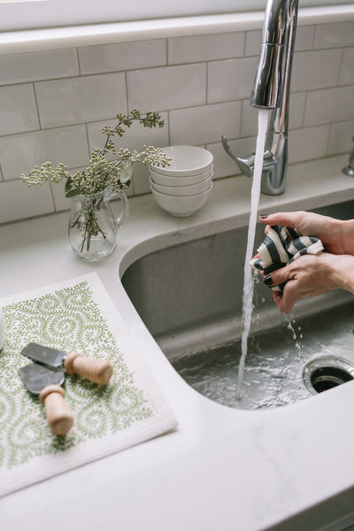 Snowy Village -  Swedish Dishcloth