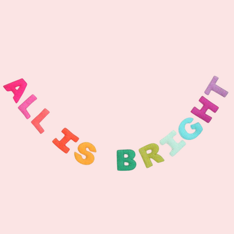 All is Bright Felt Garland