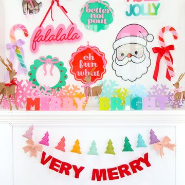 Colorful Tree Felt Garland