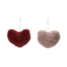 Faux Fur Heart Ornament (2 Colors)