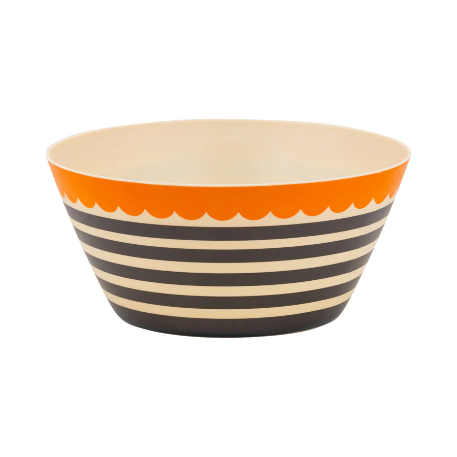 Stripe & Scallop Bamboo Bowl