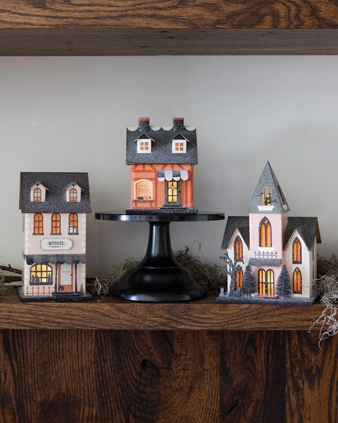 Witches Brewing Halloween Glitter House