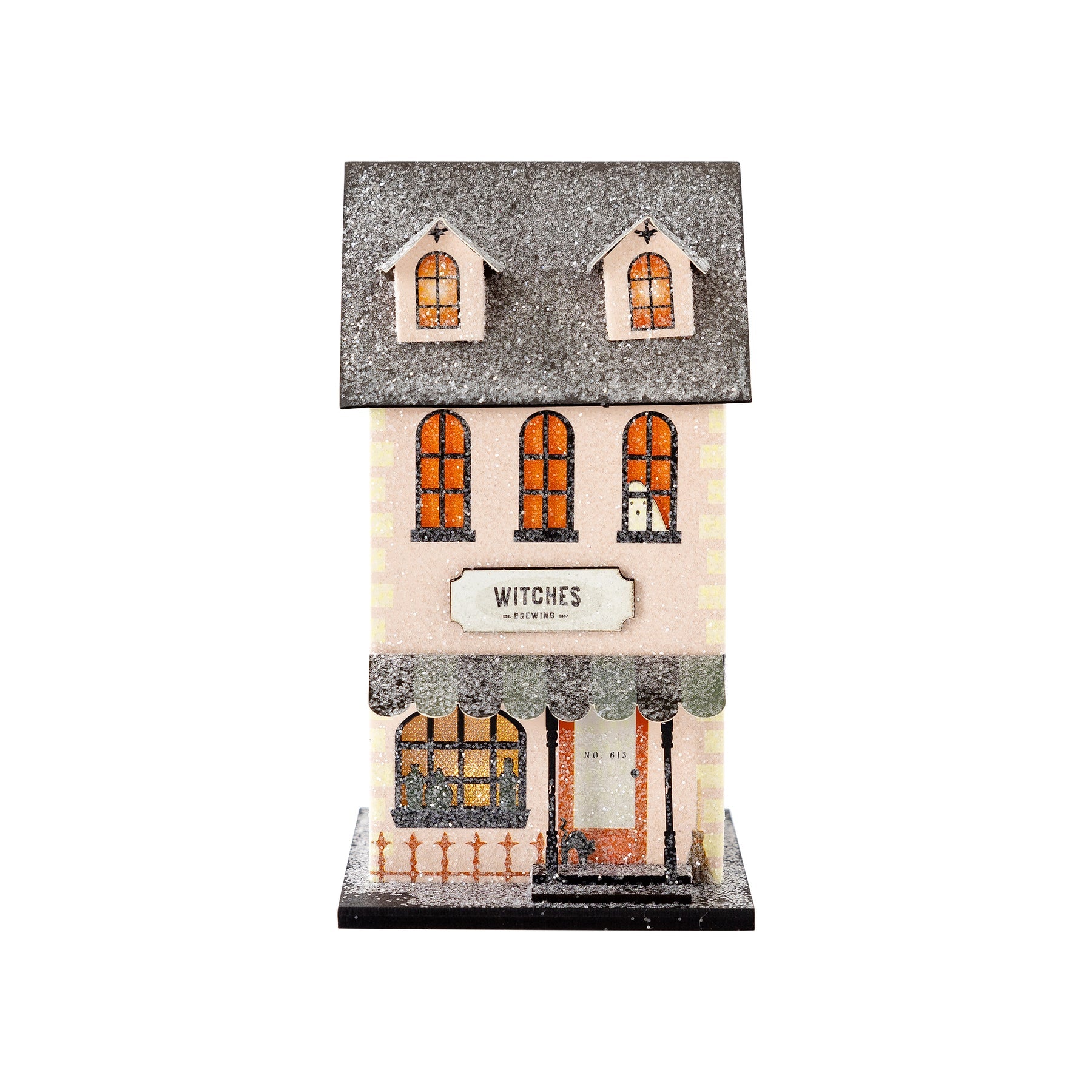 Witches Brewing Halloween Glitter House