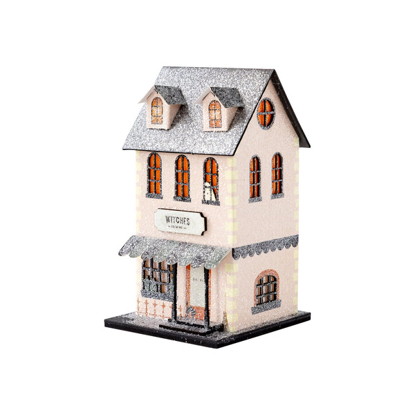 Witches Brewing Halloween Glitter House
