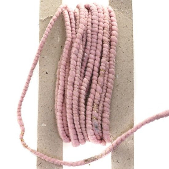 Pink Wool + Tinsel Trim