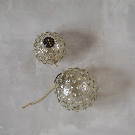 Round Mosaic Glass Ball Ornament with Stars (2 sizes)
