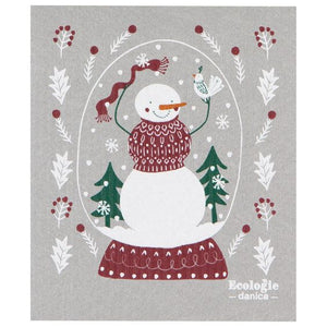 Snowman -  Swedish Dishcloth