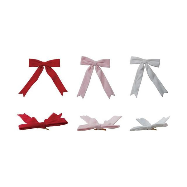 Velvet Clip-on Bow, 3 Colors