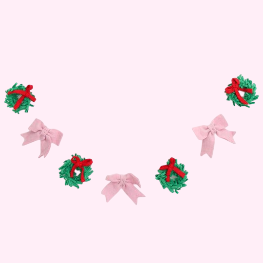 Wreaths and Bows Felt Garland