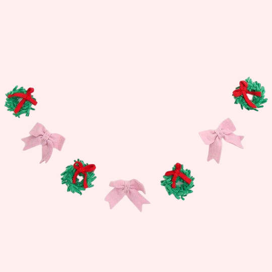 Wreaths and Bows Felt Garland