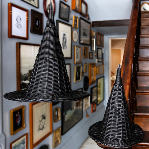 Faux Wicker Witch Hats (2 Sizes) `