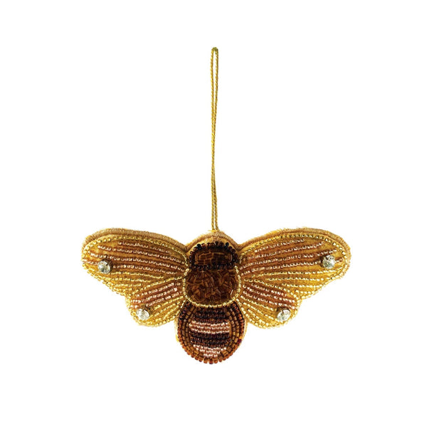 Glass Beaded Bee Ornament