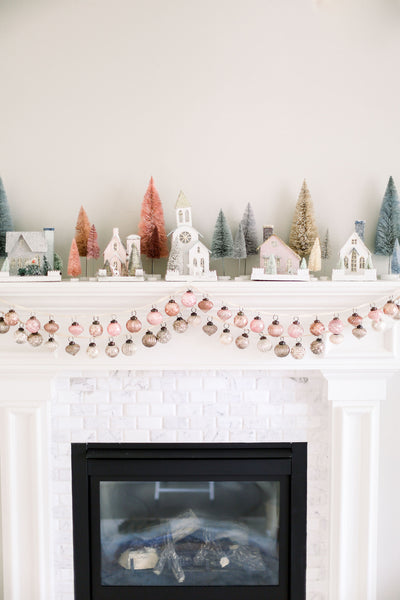 Pink & White Glitter Church Holiday House