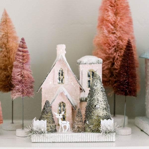Pink Glitter Holiday House