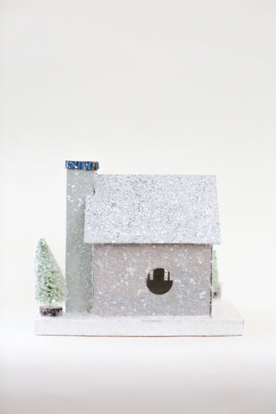The Winter Mint Glitter Holiday House with St. Nicholas