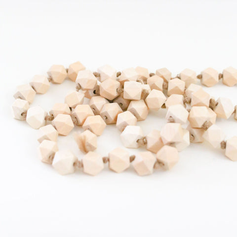 Natural Wood Geometric Bead Garland