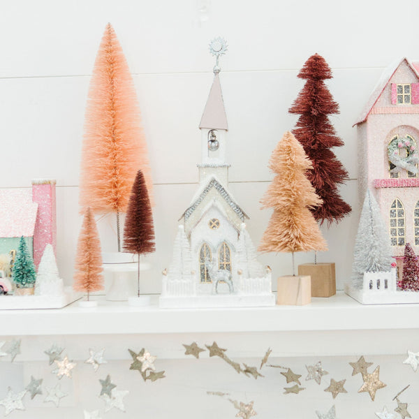 Silver Steeple Glitter Church Holiday House
