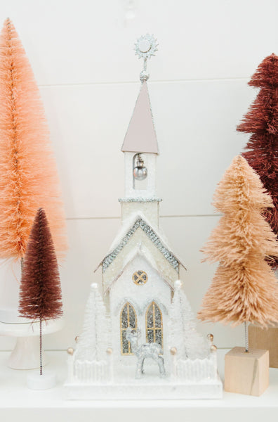 Silver Steeple Glitter Church Holiday House (Retiring)