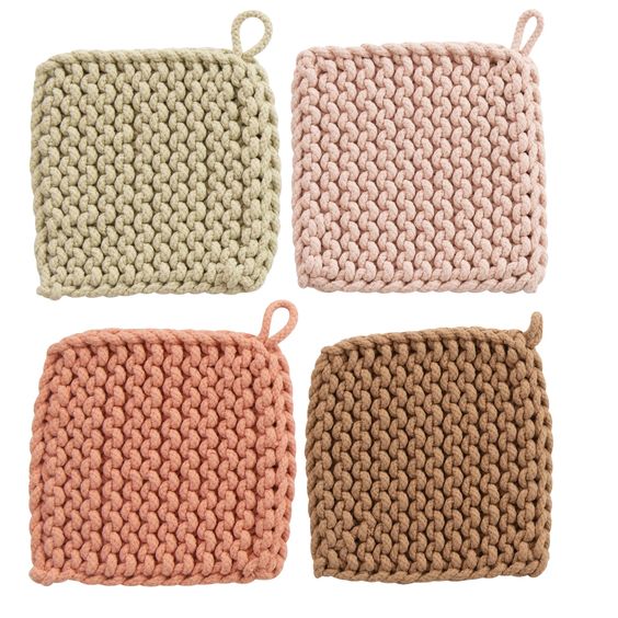 Crocheted Potholder - Spring Tones