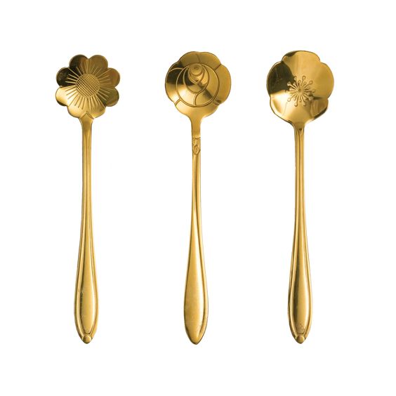 Stainless Steel Flower Shaped Spoon Set