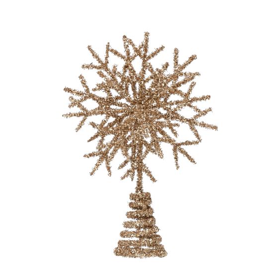 Metal & Mica Snowflake Tree Topper