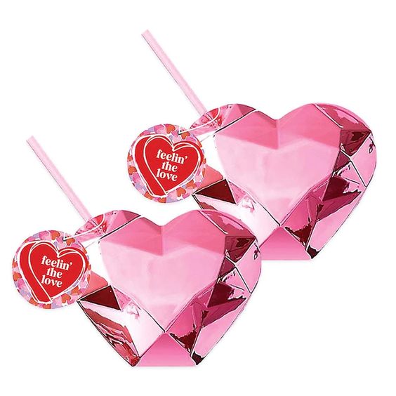 Pink Heart Tumbler Cup