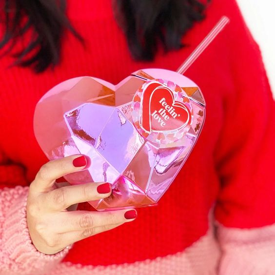 Pink Heart Tumbler Cup