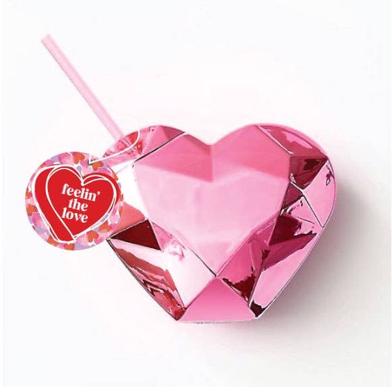 Pink Heart Tumbler Cup/ Shelf Decor