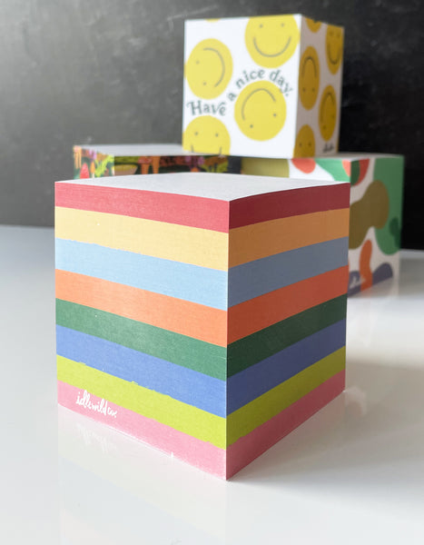 Rainbow Stripe Sticky Note Pad