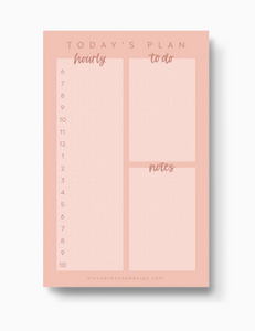 MAUVE PINK DAILY PLANNER NOTEPAD