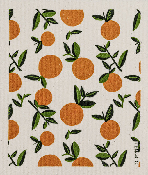 Oranges - Swedish Dishcloth