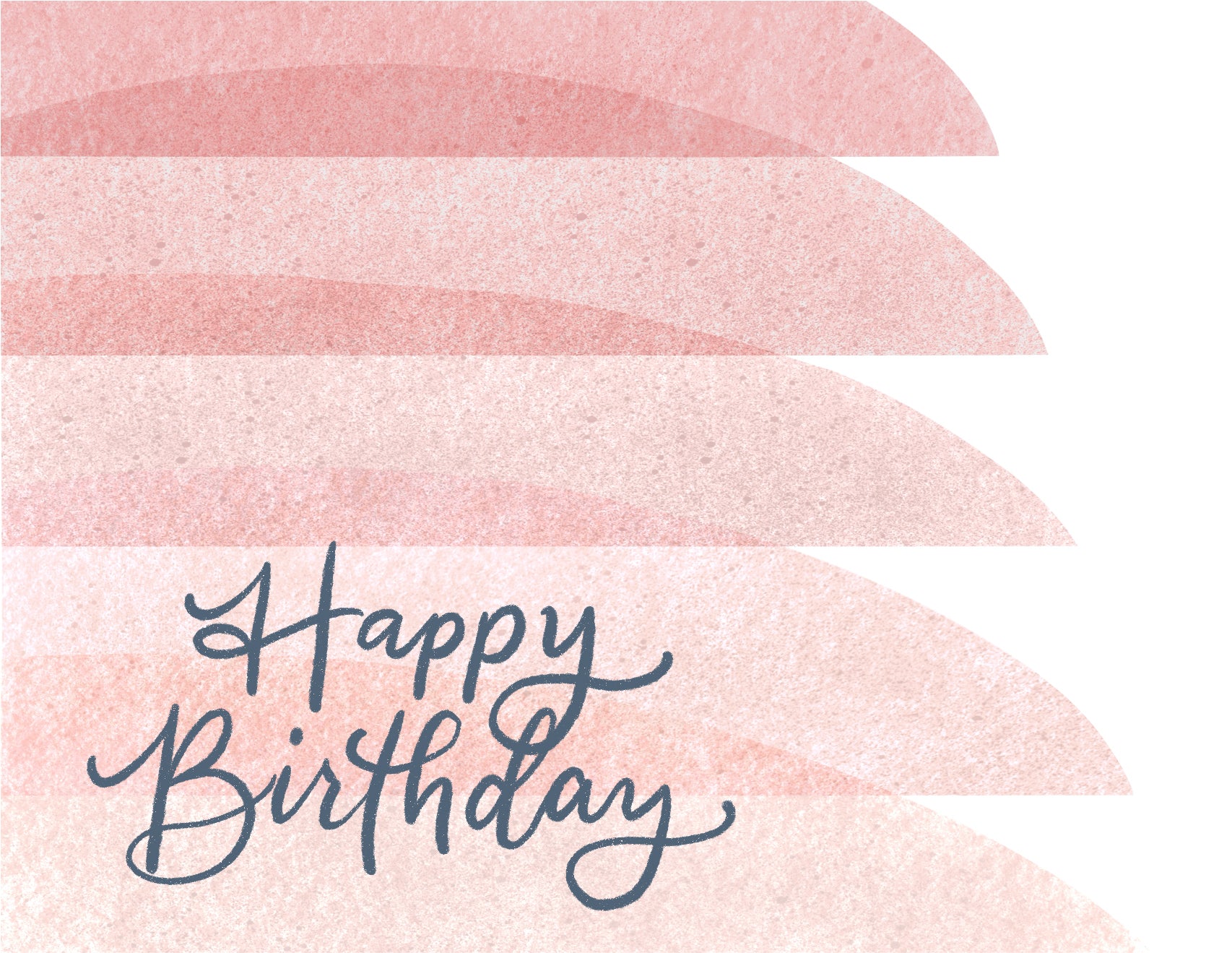 Happy Birthday Card (Blush) - Personalized