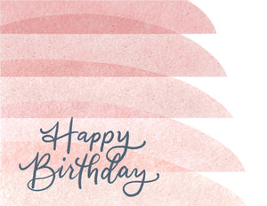 Happy Birthday Card (Blush) - Personalized