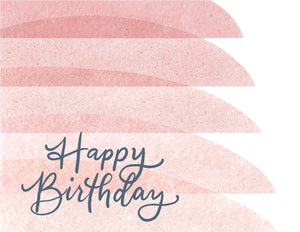 Happy Birthday Card (Blush) - Personalized